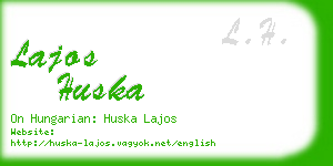 lajos huska business card